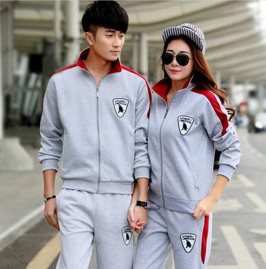 男女士春秋運動套裝青年休閑大碼純棉