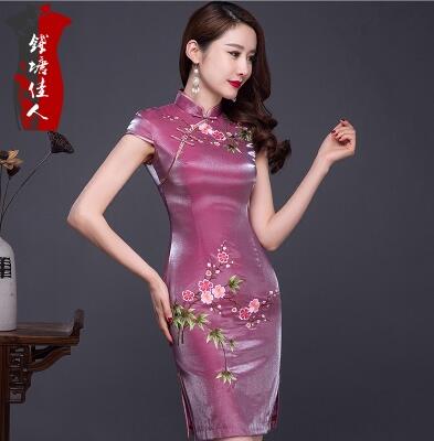 錢(qián)塘佳人改良時(shí)尚短款棉麻旗袍 錢(qián)塘佳人改良時(shí)尚短款棉麻旗袍