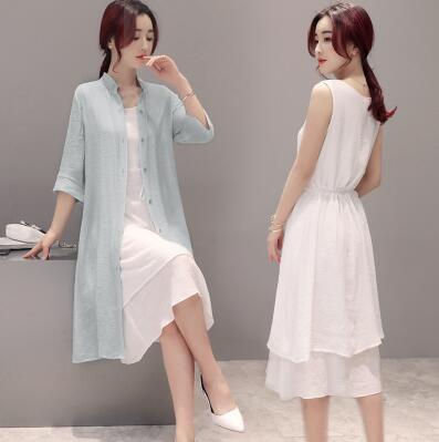 夏裝女裝新款連衣裙 棉麻港味裙子 夏裝女裝新款連衣裙 棉麻港味裙子